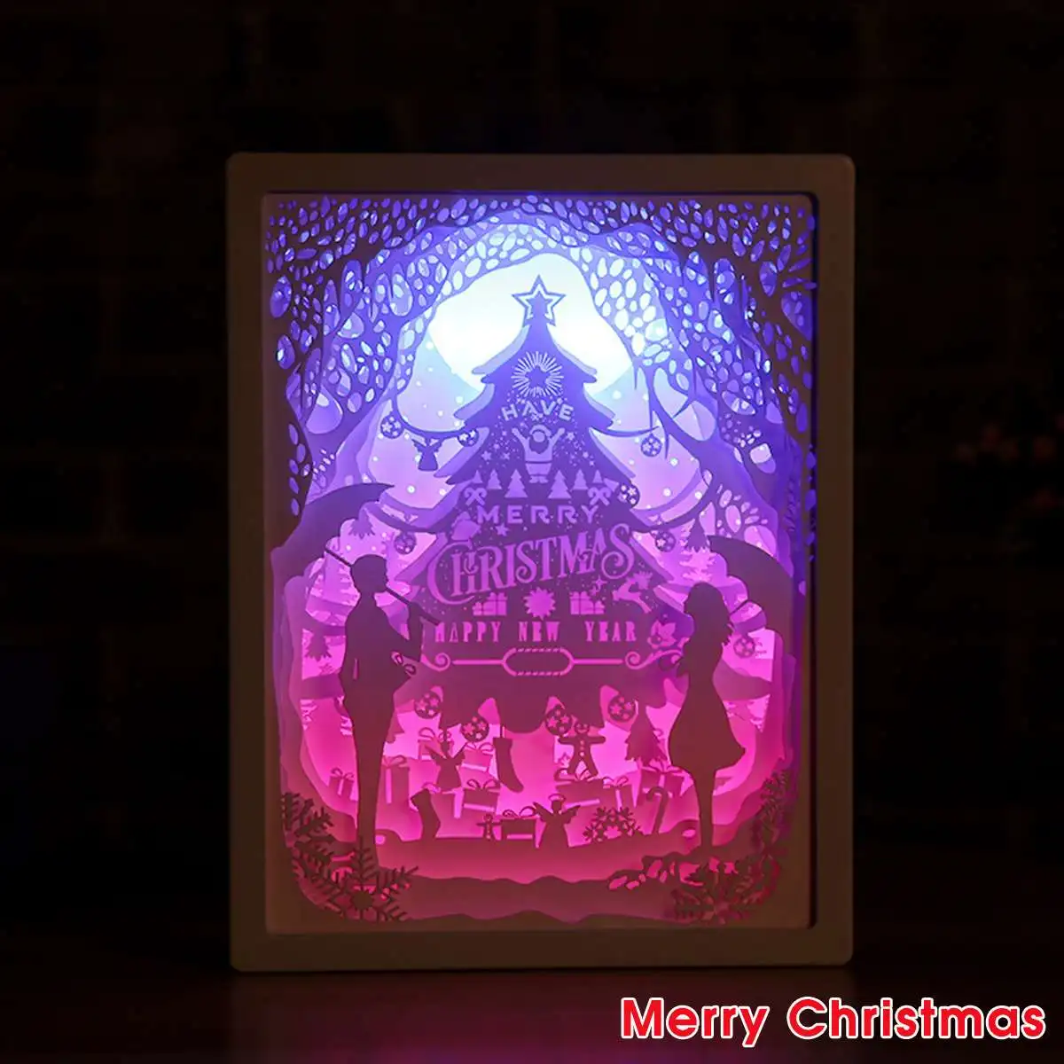 Halloween Christmas 3D Paper Carving Light LED Night Light Bedside Desk Table Lamp Carved CreativeGifts Kids Bedroom 집 꾸미기