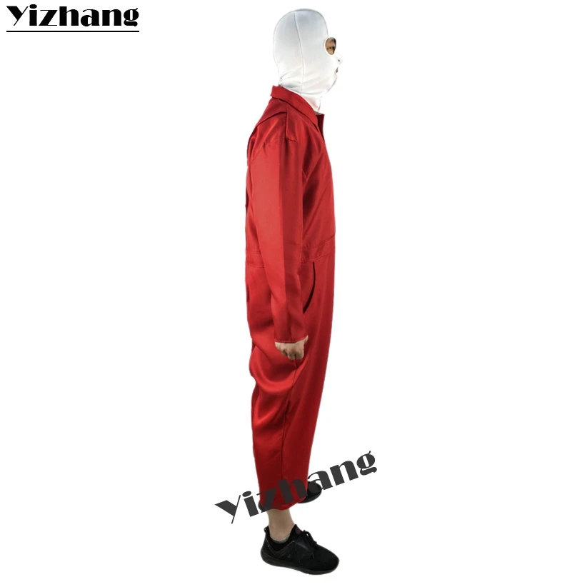 Yizhang фильмы ужасов США Косплей Костюм Хэллоуин красный комбинезон головные уборы униформа комплект одежды