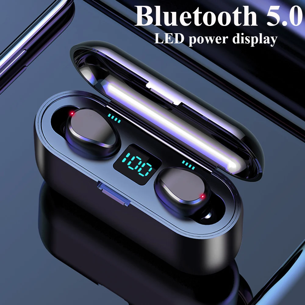 F9 Bluetooth наушники стерео Беспроводная гарнитура HIFI Звук спортивные наушники Hands-free игровая гарнитура с микрофоном для iphone