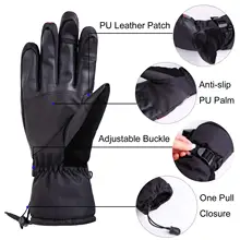 Зимние водонепроницаемые перчатки для сенсорного экрана, ветрозащитные теплые флисовые перчатки для холодного катания на лыжах для мужчин и женщин, перчатки для велоспорта