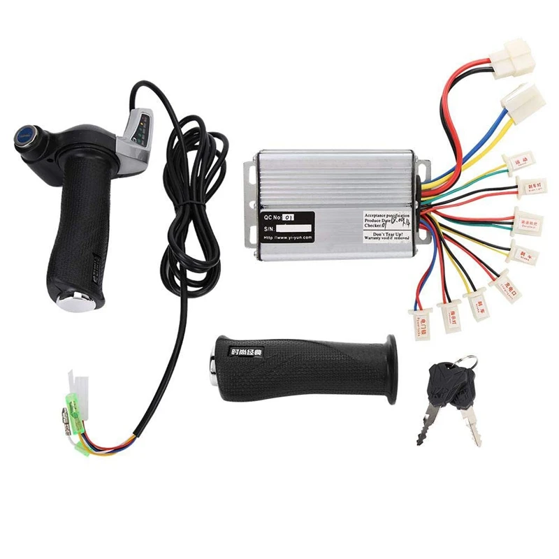 HOT-Bike Electric Motor Kit 1000W Motor Brushed Speed Controller with Locking Throttle Twist Grip& Power Display for E-Bike Ele