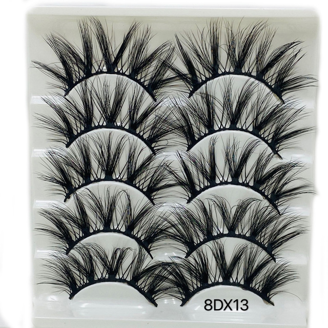 Pairs Thick 8D Faux Mink False Eyelashes Dramatic Wispies Fluffy Natural Long Handmade Eyelash Extension Lashes Makeup Tools