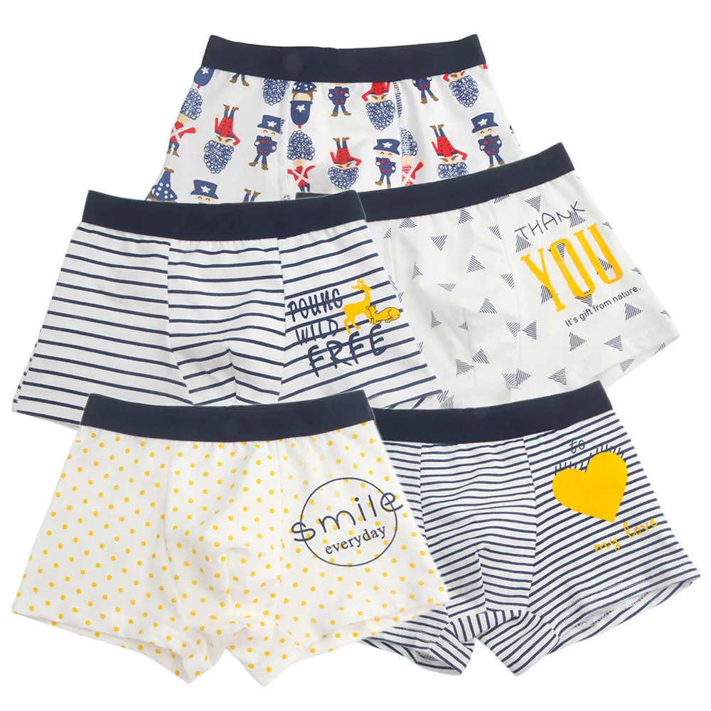 Boys Underwear Boxer Children Cartoon Cotton 5pcs/Lot High-Quality