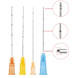 100 pcs Free Shipping Fine Micro Blunt Cannula Blunt Tip For Fillers Buttock Breast Enlargement Hyaluronic Acid Filler Injection