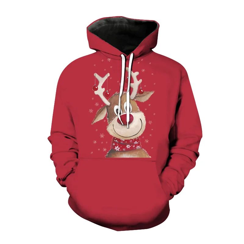 

Christmas Kawaii Anime Moose 3d Hoodies Fashion Men Women Long Sleeve Hoodie Boy Girl Harajuku Unisex Oversized Cosplay Clothes