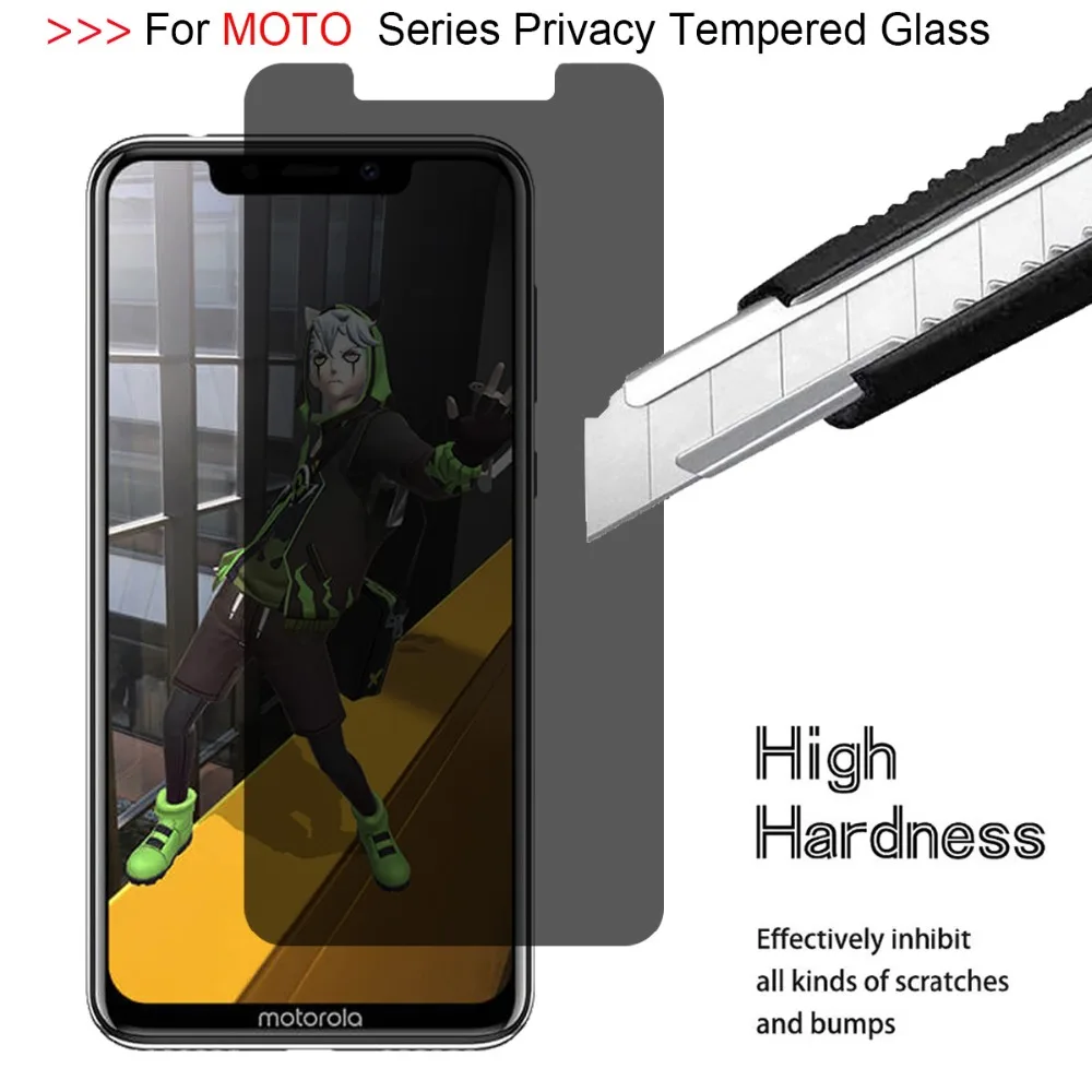 Закаленное стекло для Motorola Moto One P30 Play, Защита экрана для Moto One power P30 Note, антишпионское стекло