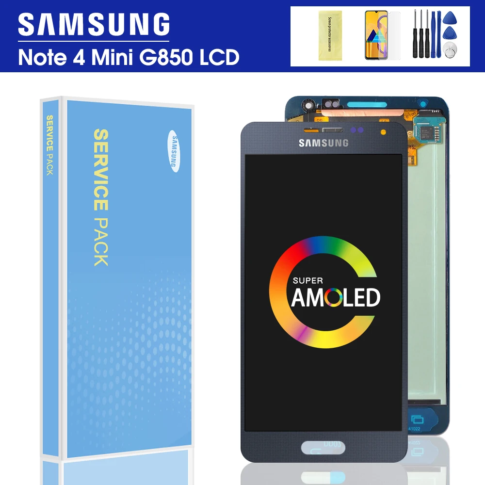 ЖК дисплей AMOLED для Samsung Galaxy Note 4 Mini Alpha G850F G850M сменный сенсорный экран с цифровым