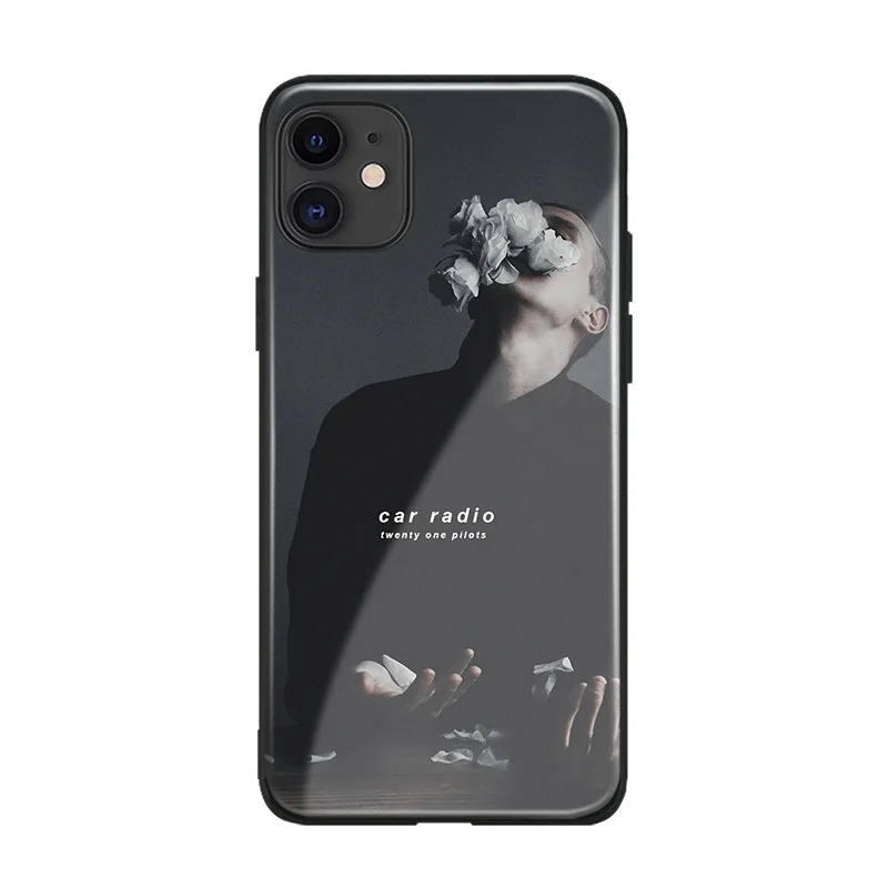 Силиконовый стеклянный чехол с цитатами Twenty one pilots для iPhone SE 6 6s 7 8 Plus X XR XS 11 12 mini Pro