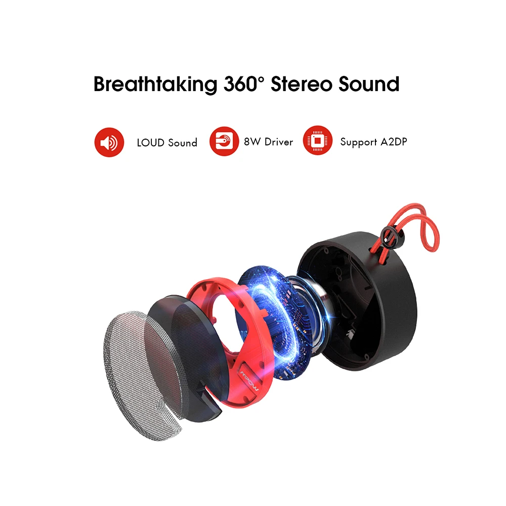 Mpow Soundhot Q2 Bluetooth 5 0 Беспроводная Портативная колонка IPX7 Водонепроницаемая с Hi Fi