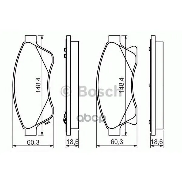 Колодки Тормозные Дисковые Chevrolet Cruze/Opel Astra J 15inch 10- Передние Bosch арт. 0986494433