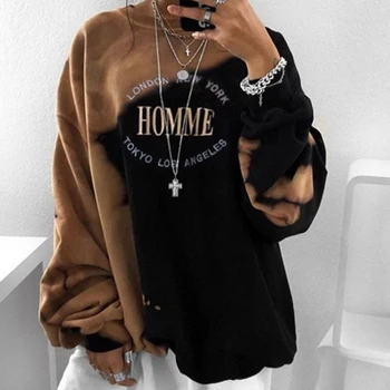 

Vintage Gothic Printed O Neck Oversized Girls Sweatshirt 2020 Women Hoodie Streetwear Long Sleeve Pullovers Tops Sudadera Mujer