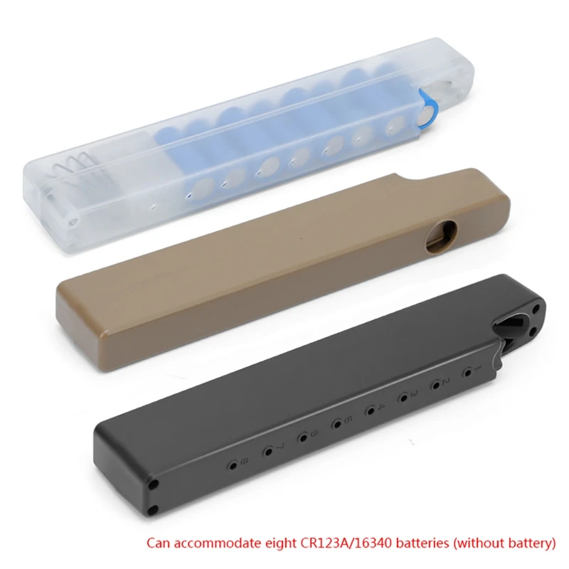 

Battery Storage Box Dust-proof Anti-explosion Protector Case EDC Holder For 8 CR123A/16340 Batteries Accessories