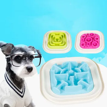 

Aapet 1pc Plastic Pet Feeder Dog Cat Bowl Pet Slow Feeding Anti-choking Food Plate Interactive Puzzle Tray Costing Energy Feeder