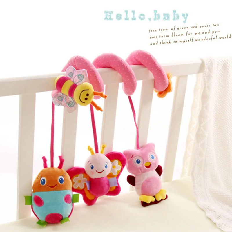 Early Development Soft Infant Crib Bed Stroller Toy Spiral Baby Toys For Newborns Car Seat Hanging 4