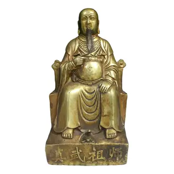 

LaoJunLu A Bronze Taoist God "Zhen Wu Zu Shi" Imitation antique bronze masterpiece collection of solitary Chinese traditional