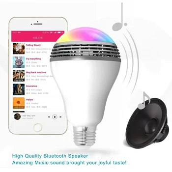 

LED Bulb E27 RGB Bluetooth Control Music Lamp AC100-240V Magic Lamp Bulb IOS /Android RGBW Smart Light Bulb Remote Cotroller