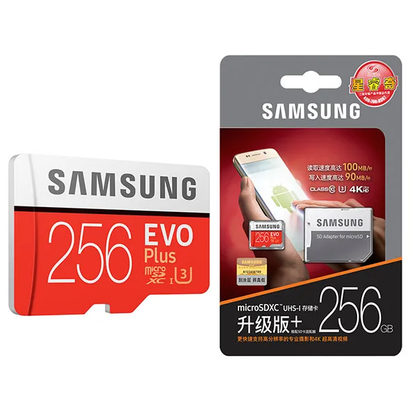 256GB And Adapters SAMSUNG EVO+ Micro SD 32G SDHC 80 МБ/с. класс 10 карта памяти C10 UHS-I TF/SD карты транс флэш SDXC 64 Гб 128 ГБ для доставки - Емкость: 256GB And Adapters