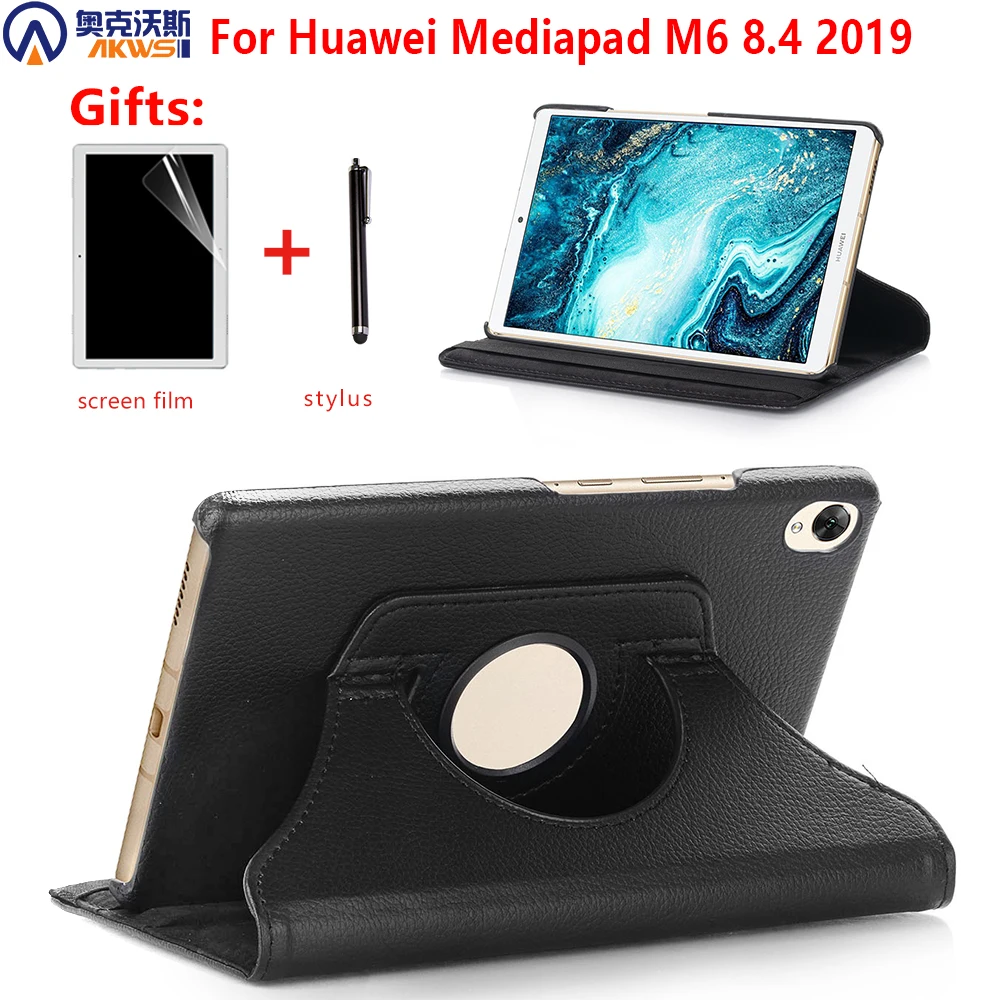 Чехол для huawei Mediapad M6 8 4 2019 VRD-AL09 VRD-W09 вращающийся чехол-подставка 4&quot | Компьютеры и