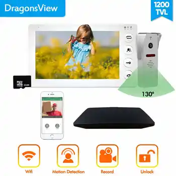 

Dragonsview 7 Inch Wifi video Door Phone Bell Wireless Intercom Doorbell System for Home Waterproof Unlock Wide Angle Wifi Box