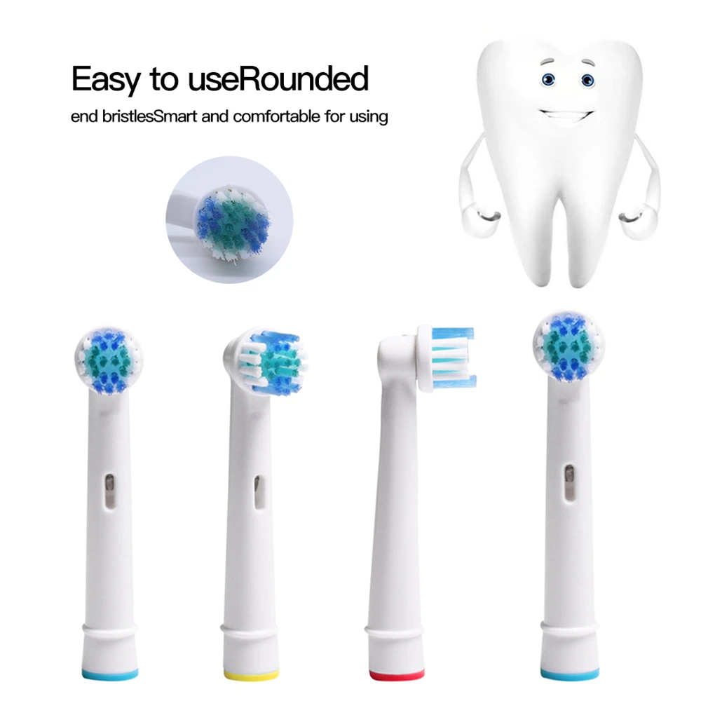 Toothbrush Heads 4pcs nozzles for Oral B Sensitive Clean SB-17A