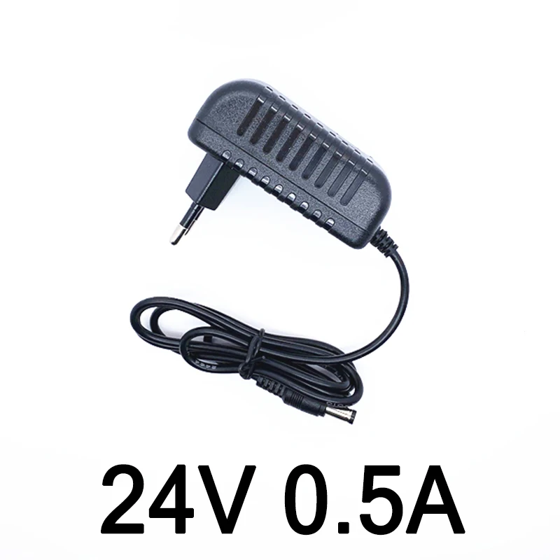 1PCS 24V0.5A New AC 100V-240V Converter Switching Power Adapter DC 24V 0.5A 500mA Universla Supply EU Plug Tablet Charger | Электроника