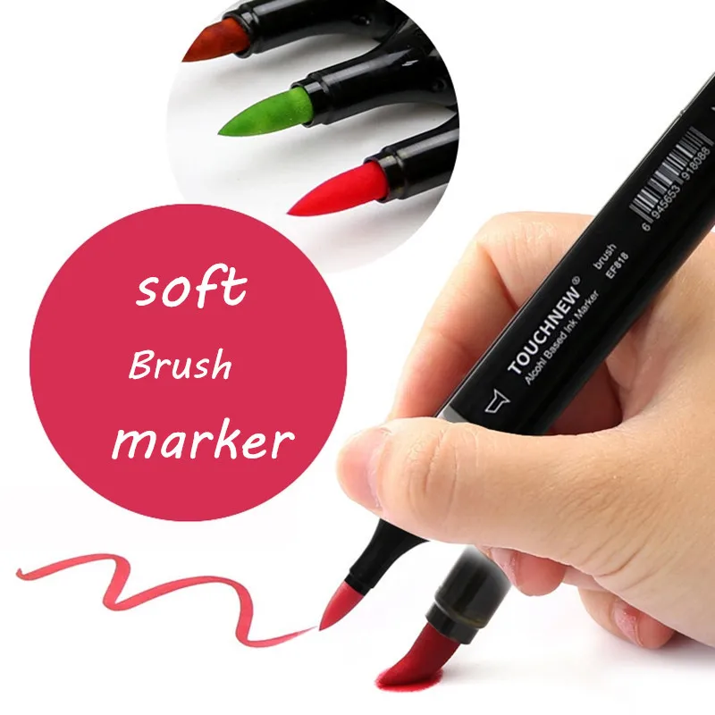 Color Marker Pens Markers Pen Marker Pens Marker Pen Art Marker Pens Manga Markers Manga Marker Pen Felt Tip Markers Felt Markers Sketching Markers Art Markers TouchNEW 1 Color Markers Manga Drawing Markers Pen Alcohol Based Sketch Felt-Tip Oily Twin Brush Pen Art Supplies