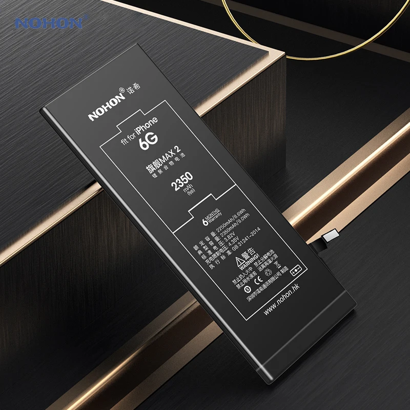 Nohon аккумулятор для iPhone 6 iPhone6 6G 2250-2350mAh максимальная емкость литий-полимерные Встроенные батареи+ инструменты для Apple iPhone 6 батарея