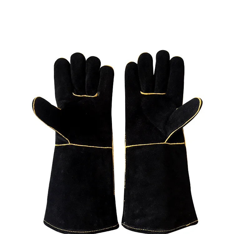 

Cowhide outdoor gloves barbecue microwave oven insulated gloves