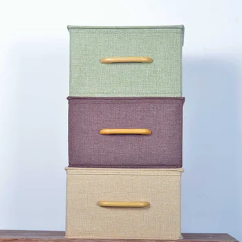 

New folding With a lid storage box clothing organizer Handles for Home Closet Bedroom Drawers Organizers Container