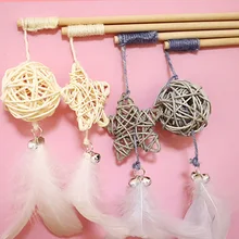 

Fairy Play Cat Stick With Bell Feather Long Pole Keep Must Supplies Toy Kitten Grind Teeth Gnaw Игрушки Для Кошек Mascotas