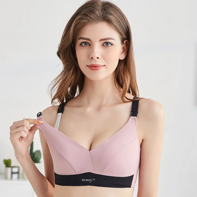 Maternity Nursing Bra Open Front Fastening for Gathering Sexy Seamless  Breastfeeding Lingerie Lactation Pregnancy Breastfeeding - AliExpress