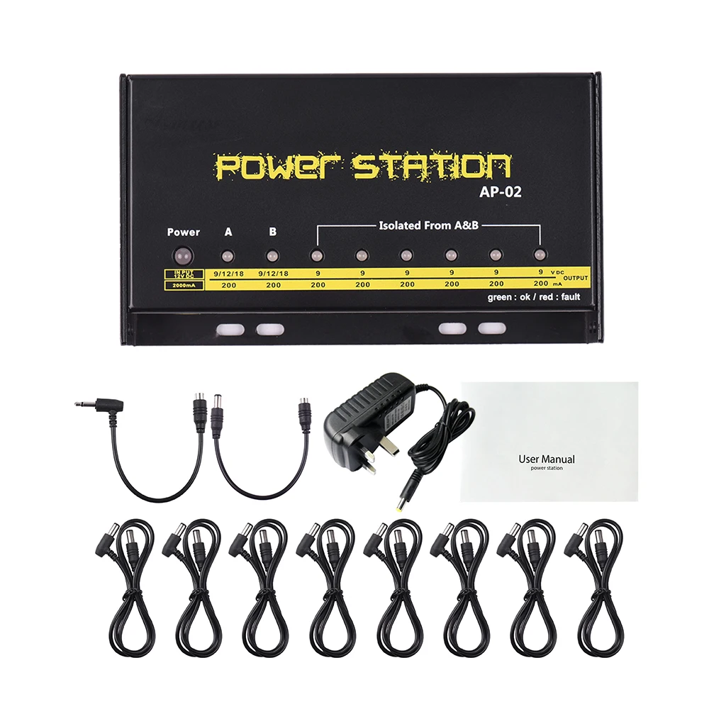 Многофункциональный блок питания для гитарной педали 8 выходов постоянного тока