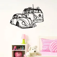 Два автомобильного поколения резные съемные наклейки на стену для гостиной спальни дивана стены настраиваемые MU4407