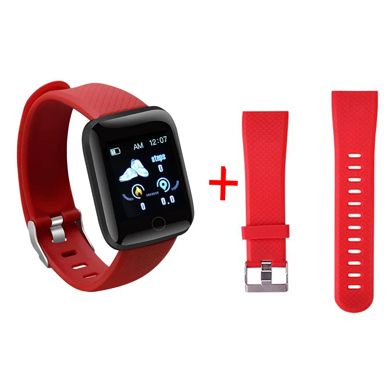 116 Plus Smart Watch Men Women Smartwatch Heart Rate Blood Pressure Monitor Fitness Tracker Watch Smart Bracelet For Android IOS 