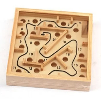 

3D Puzzle Wooden Labyrinth Board Game Ball In Maze Puzzle Handcrafted Toys Children Intellectual Development Educational Toys
