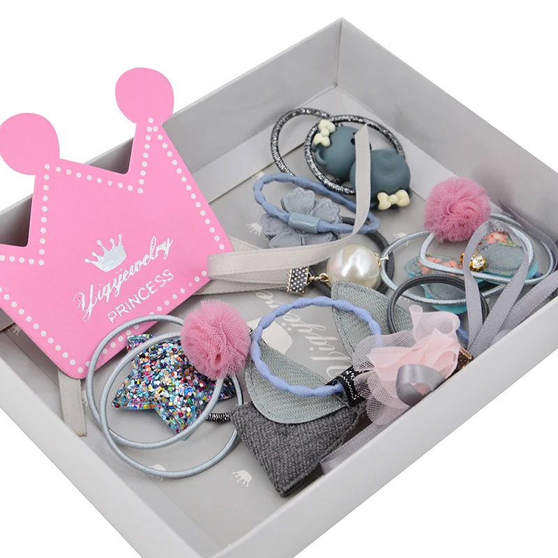 style 5 NO BOX 10 шт./компл. милый ленточный бант для маленьких девочек волос веревки кружевное платье с цветочным рисунком для малышей Детская повязка на голову Детские аксессуары для волос, без коробки - Цвет: style 5 NO BOX