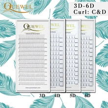 Российское объемное наращивание ресниц короткий стебель предварительно сделанные вентиляторы ресницы Горячая ресниц индивидуальные расширения Quewel ручной работы