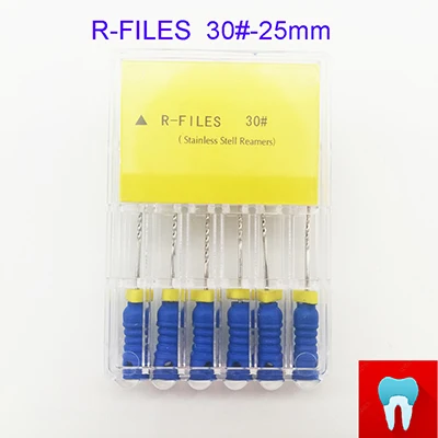6 шт./упак. 6#~ 80#25 мм стоматологический Protaper файлы корневых каналов зубов стоматологические материалы стоматологические инструменты ручной инструмент Применение Нержавеющая сталь развертки - Цвет: 30-25mm