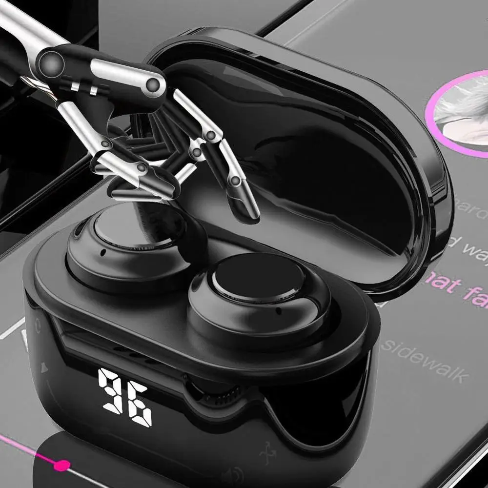 Mini TWS HiFi 5 0 Bluetooth Earphone Stereo IPX5 Wireless Business Earbuds Earset Sport Earphone with Digital Power Bank Headset