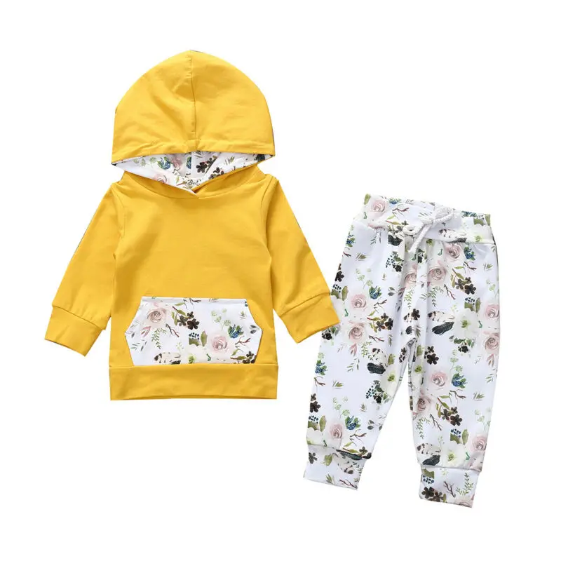  Newborn Hoodies Set baby boys clothes 2019 Girls Clothes Hooded Tops Pants Outfits Sets Tracksuit B