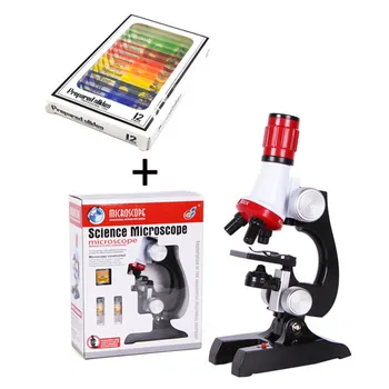 

LED Laboratory 1200 times home science educational toy children biological Adjustable Biology Microscope Learning Educatio toys