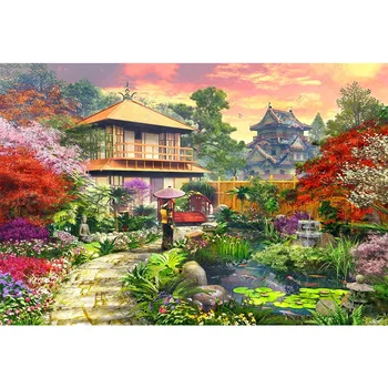 

Diamond Painting Full Square "Japanese Garden View"3D Daimond Embroidery Painting Cross Stitch Rhinestone Scenery LE01501