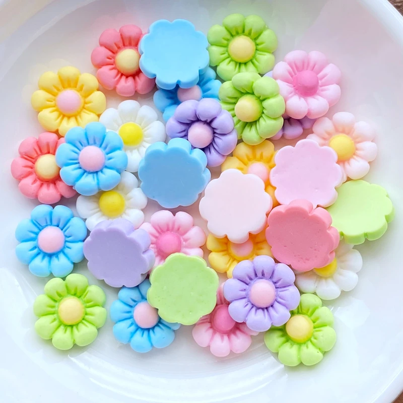 Resin Mini Floret Flat Back Cabochon resin crafts accessories resin crafts miniature ornament ornament crafts 12.5mm 30Pcs