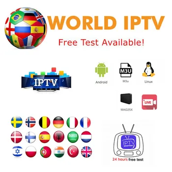 

World Global IPTV 5000 Channels Europe USA UK Germany Italy Nordic Latin 3/6/12 Month subscription For M3U Ma8 Android TV