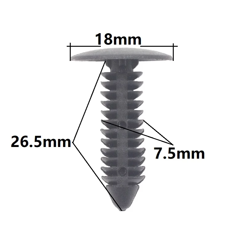 

KA LI LI 30x Car Shield Retainer Rivet Black Plastic Clips ForGM Ford Chrysler