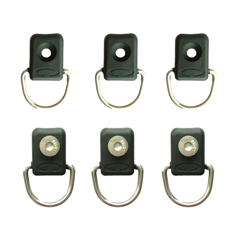 New 6PC Canoe Kayak D Rings Fitting Outfitting Fishing Rigging Bungee Kit Accessory with Screws
