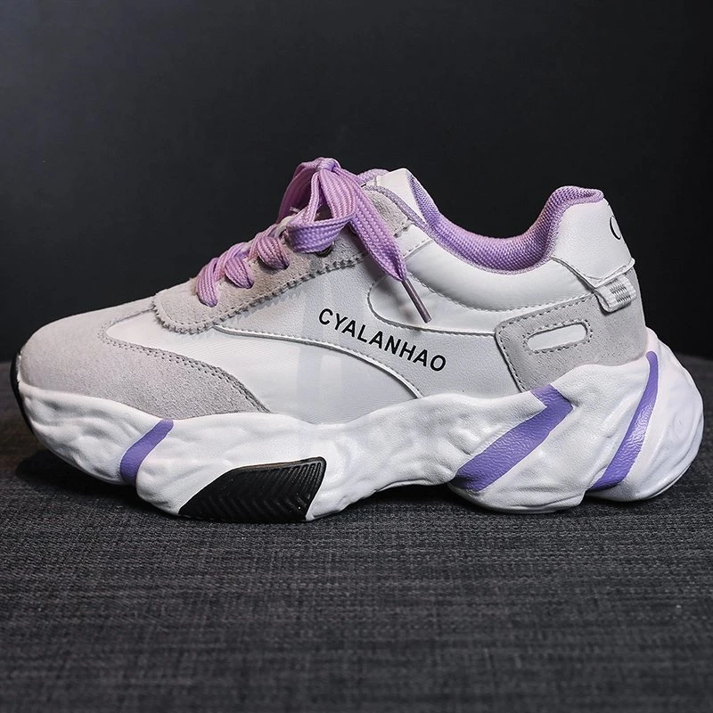 purple chunky sneakers