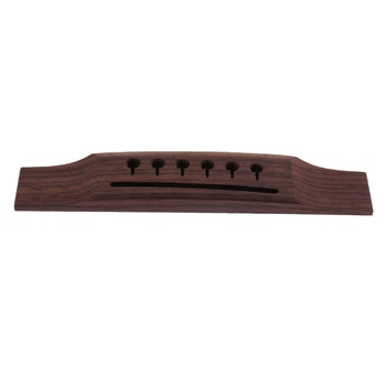 

Left Handed Acoustic Guitar Rosewood Bridge with Plastic Nut Saddle DIY Set