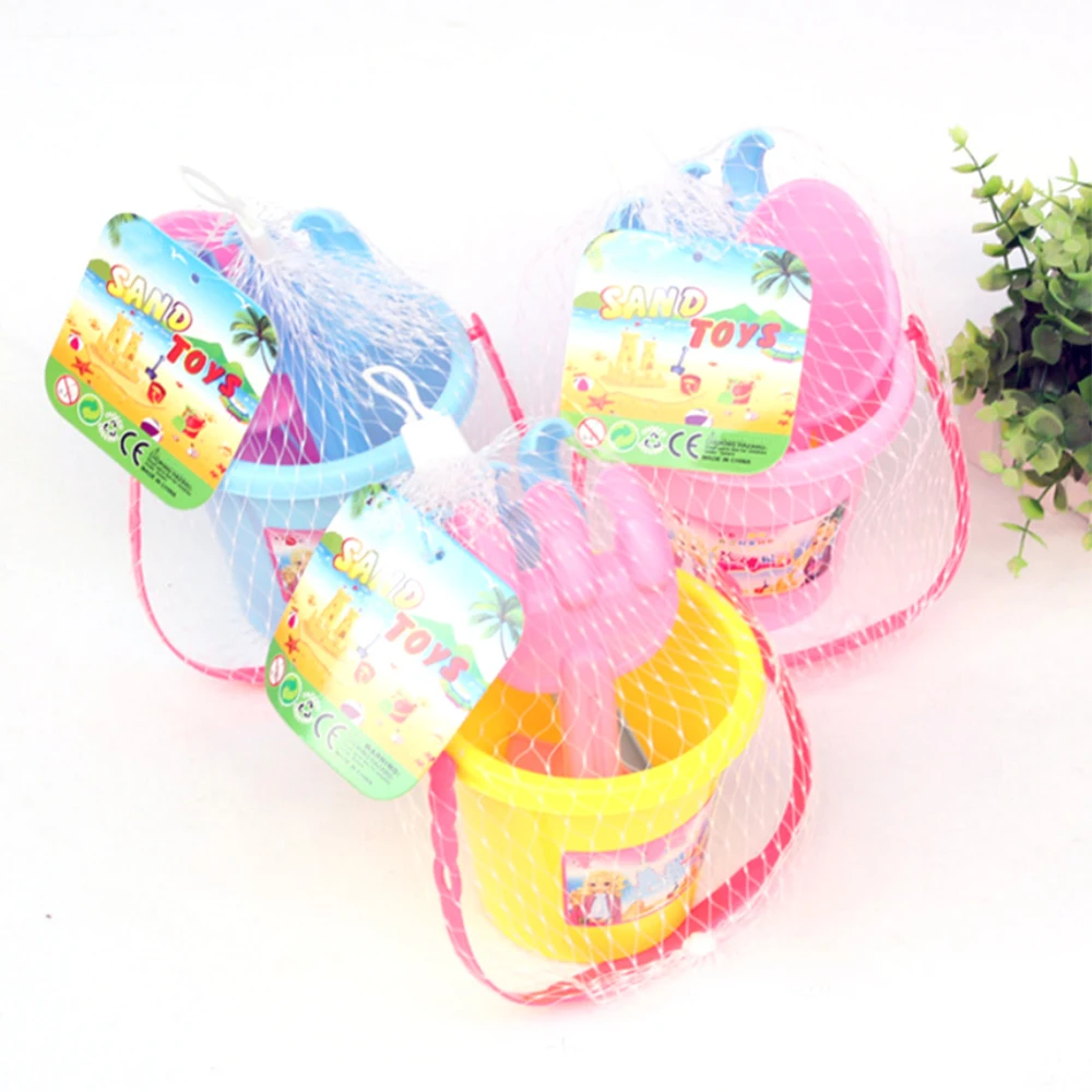 

MrY Creative Large Children's Beach Bucket Set Plastic Sand Beach Toy for Kids Castle Spade Shovel Rake Water Tools Bath Toys