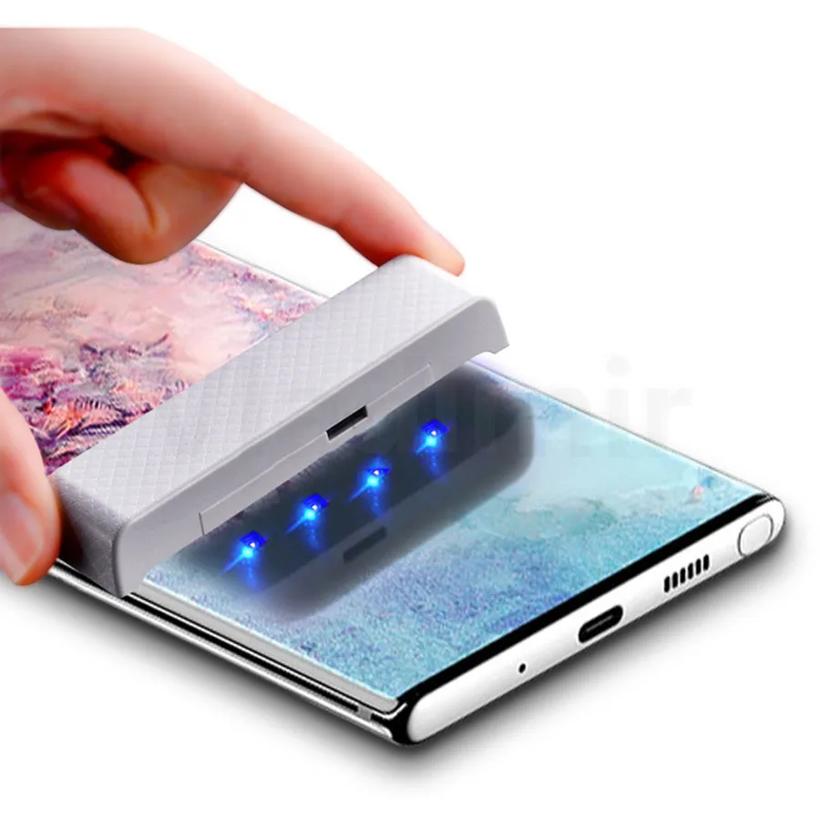 3D Nano жидкое УФ закаленное стекло для Samsung Galaxy S9 S8 Plus Note 10 + 9 Защитная пленка